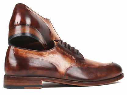 Chaussures Richelieu bicolores marron Paul Parkman pour hommes (ID#995-BRW)