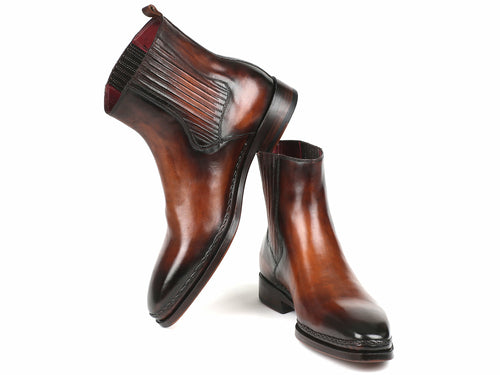 Bottes Chelsea Paul Parkman en cuir bruni marron