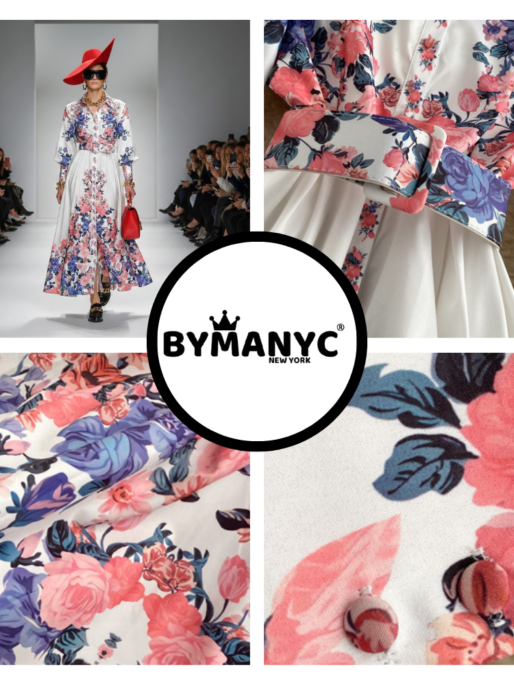 Maxi Dress New Collection BYMANYC ® New York Blooming Rose Floral Print-1
