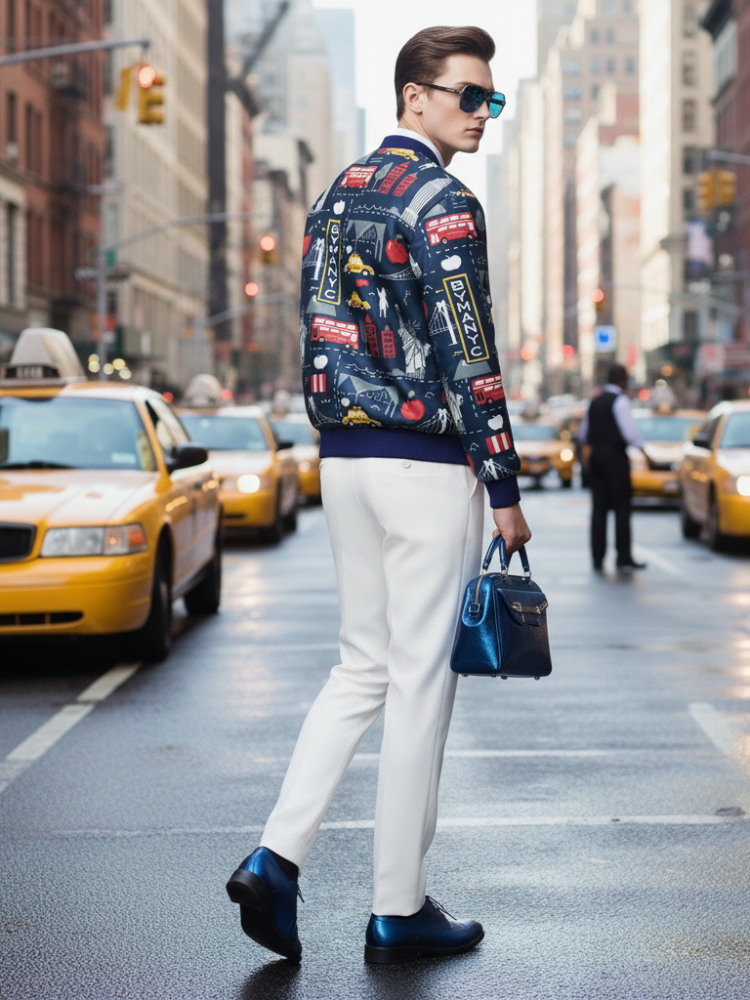 Men's HARLEM Bomber Jacket BYMANYC ® New York-1