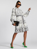 Midi Dress New Collection BYMANYC ® New York • Butterfly Geometric Print-0