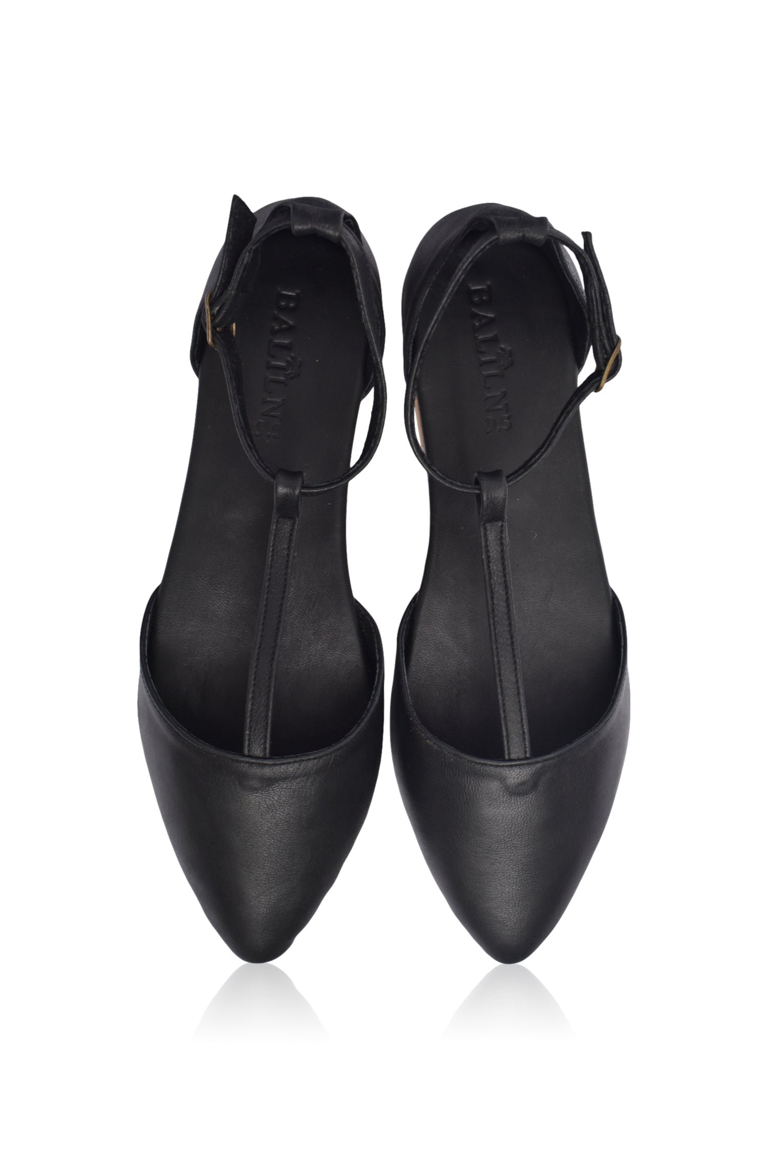 Paula Pointy Leather Flats-4