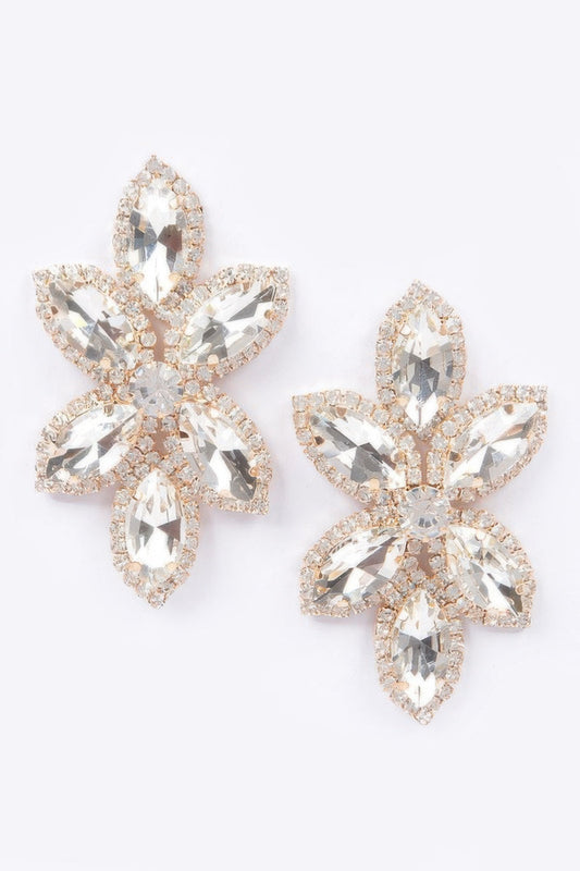 Radiant Layered Rhinestone Earrings | BYMANYC ® New York Style-1