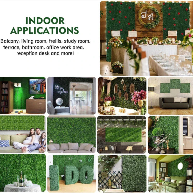 Evergreen Elegance: Artificial Boxwood Hedge Panels for Effortless Indoor and Outdoor Decor-3