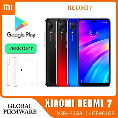 Xiaomi Redmi 7 Global ROM smartphone, unlocked dual SIM, 3GB+32GB or 4GB+64GB, 6.26-inch HD display