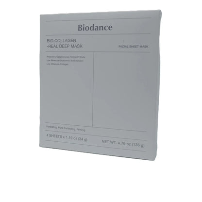Biodance Bio Collagen Real Deep Mask facial sheet mask, 4 x 34 g.