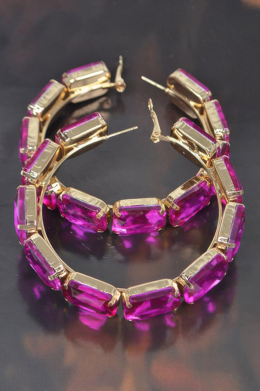 ST. MARKS Multicolor Stone Hoop Earrings: NYFW BYMANYC ® New York-0