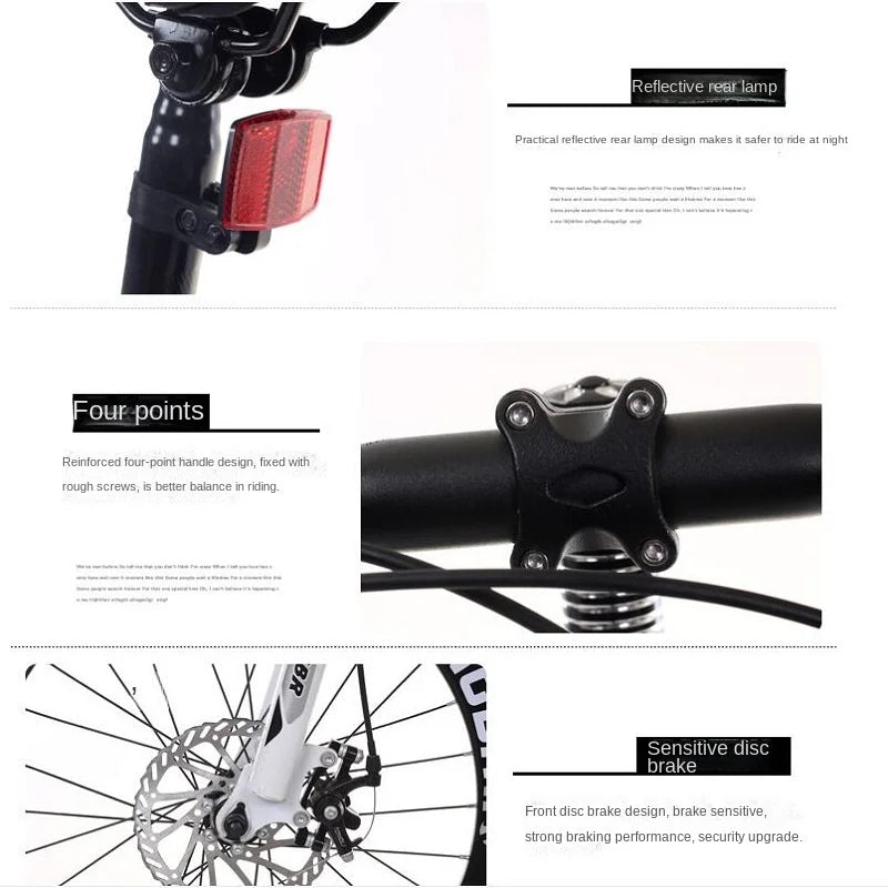 Mountain Bike with Double Disc Brakes -  Perfect for Adults and Students-4