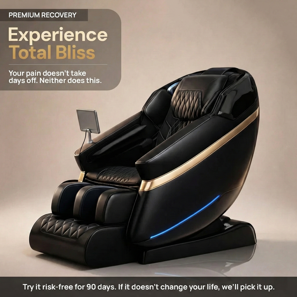 Bliss Pro Premium Heated Leather Full Body Massage Chair-0