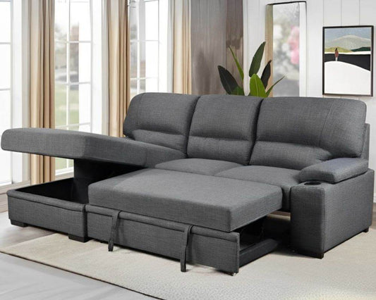 Porter Sleeper Sectional with Cup Holders-0