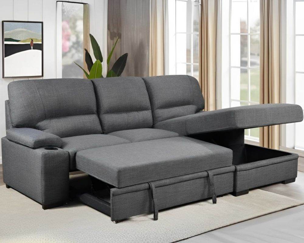 Porter Sleeper Sectional with Cup Holders-5