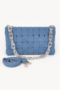 WOMEN'S BAG TRIBECA Denim Braided Chain Shoulder – BYMANYC ® New York-0