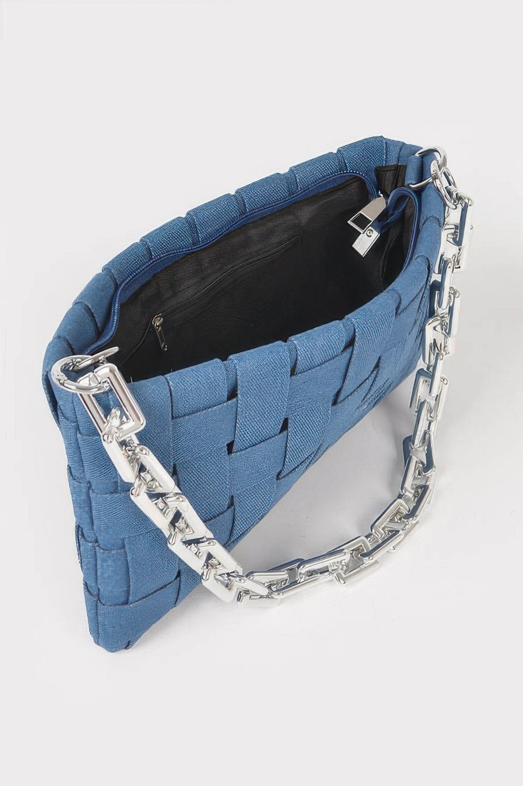 WOMEN'S BAG TRIBECA Denim Braided Chain Shoulder – BYMANYC ® New York-1