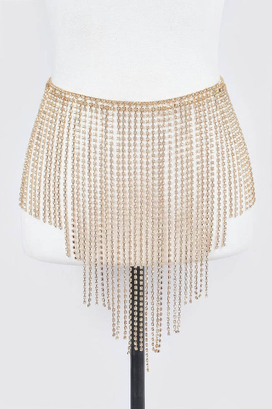 WOMEN'S BELT CHELSEA Cascading Rhinestones BYMANYC ® New York-1