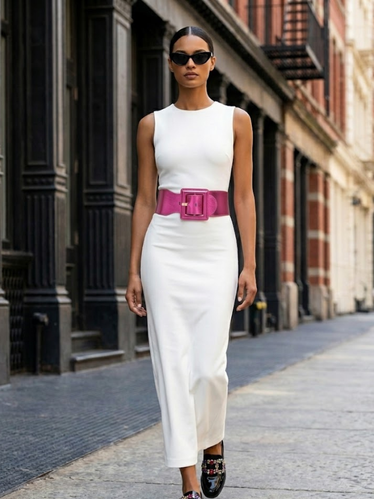 WOMEN'S BELT • MADISON Fashion Chic Metallic BY NYC ® New York-0