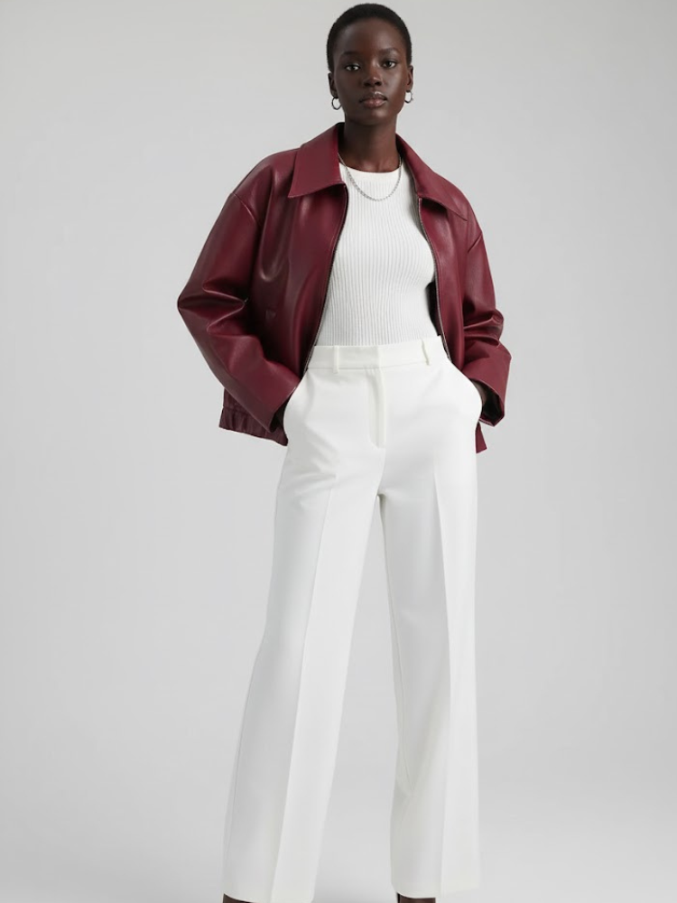 Wine Vegan Leather Blouson Jacket SULLIVAN: New Colección COUTURE in NOLITA - BYMANYC ® New York-1