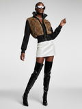 Women's Bomber Jacket with Faux Fur - CROWN HEIGHTS: New Collection COUTURE in BROOKLYN - BYMANYC ® New York-0