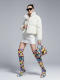 Women's Cropped Puffer Jacket GREENWICH New Collection Couture in Manhattan BYMANYC ® New York-0