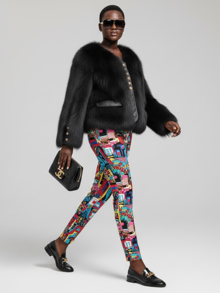 Women's Faux Fur Jacket UPPER EAST SIDE NYFW New Colecction BYMANYC ® New York-2