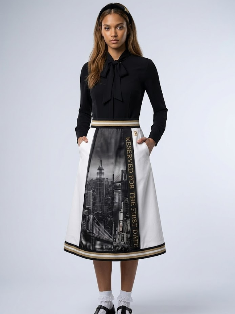 Women's Limited Edition NOLITA Midi Skirt | GARMENT DISTRICT Collection | BYMANYC ® New York-0