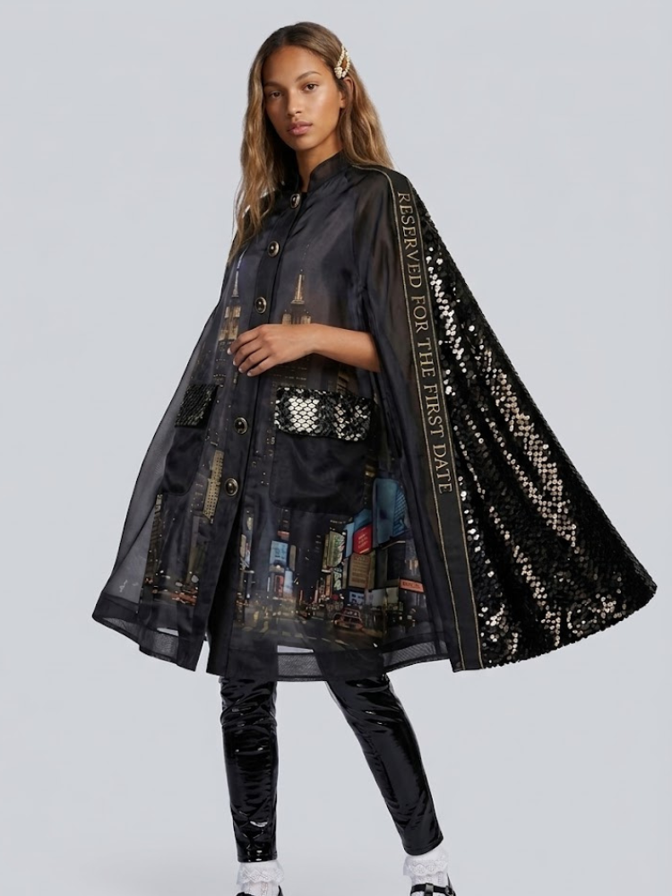 Women's Limited Edition TRIBECA Cape | GARMENT DISTRICT Collection | BYMANYC ® New York-0
