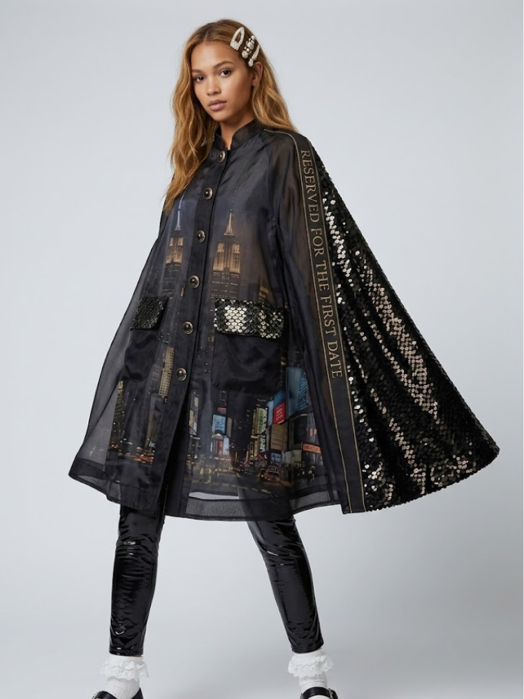 Women's Limited Edition TRIBECA Cape | GARMENT DISTRICT Collection | BYMANYC ® New York-2