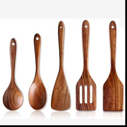 Spatule Ustensiles de cuisine Costume Tête en teck Pelle Salade Remuer Soupe Pâtes Cuillère Cuisine