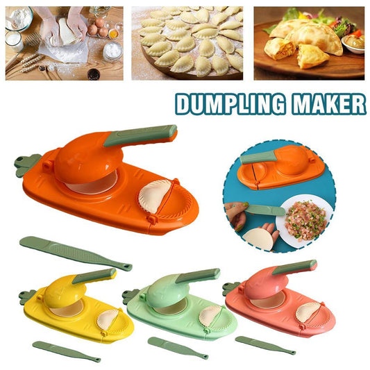 Nueva herramienta 2 en 1 para hacer dumplings de cocina, utensilio manual para hornear repostería