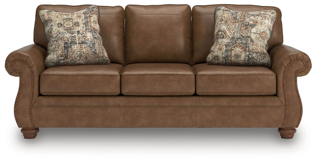 Signature Design by Ashley Signature Chasemore Sofa Traditional Roll Arm Faux Leather Sofabed-0