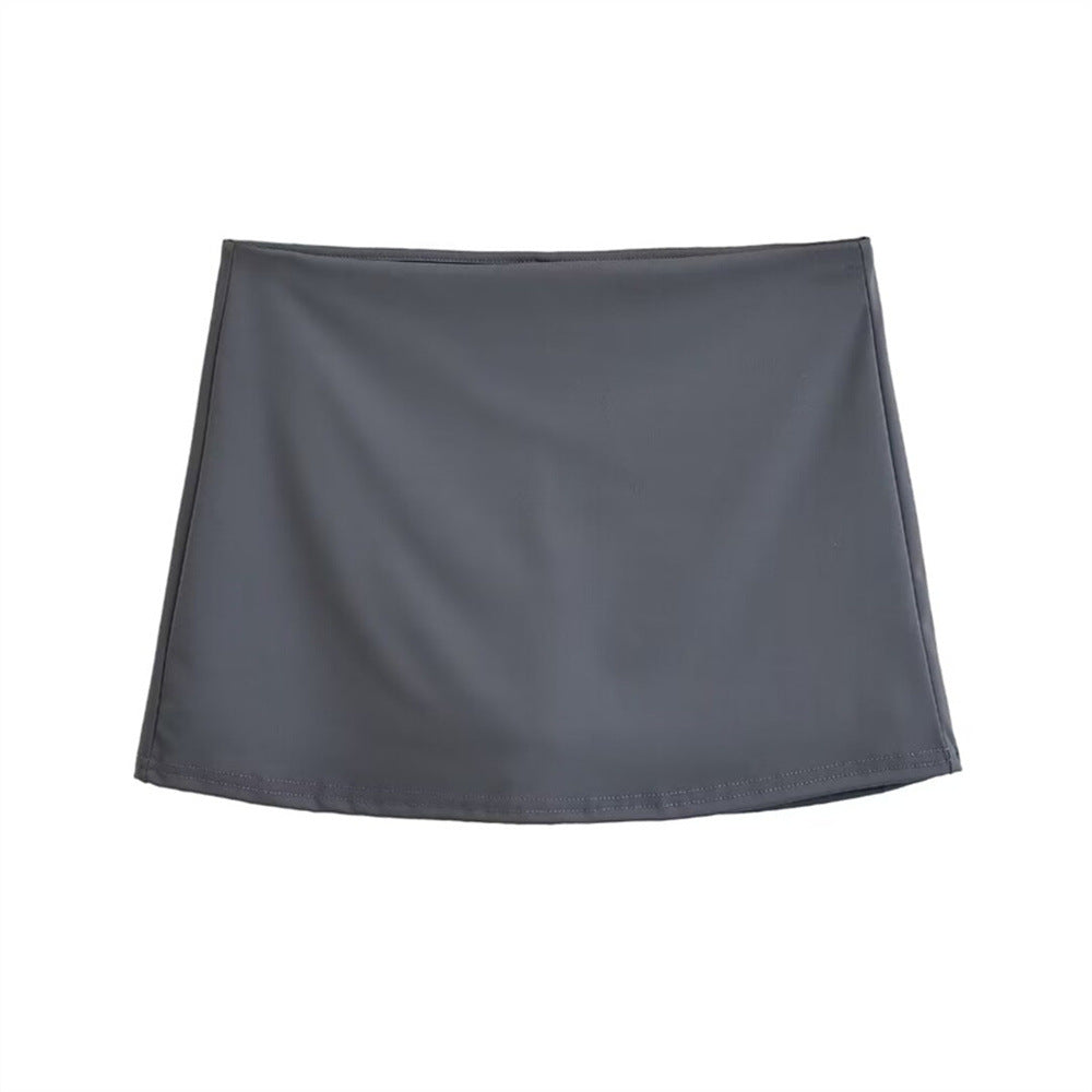 Jupe courte taille basse de sport rétro extensible coupe slim pour femme