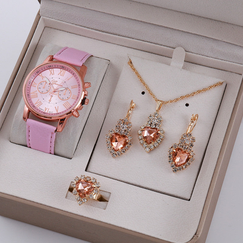 Ensemble de bijoux montre-bracelet à gradation pour femmes