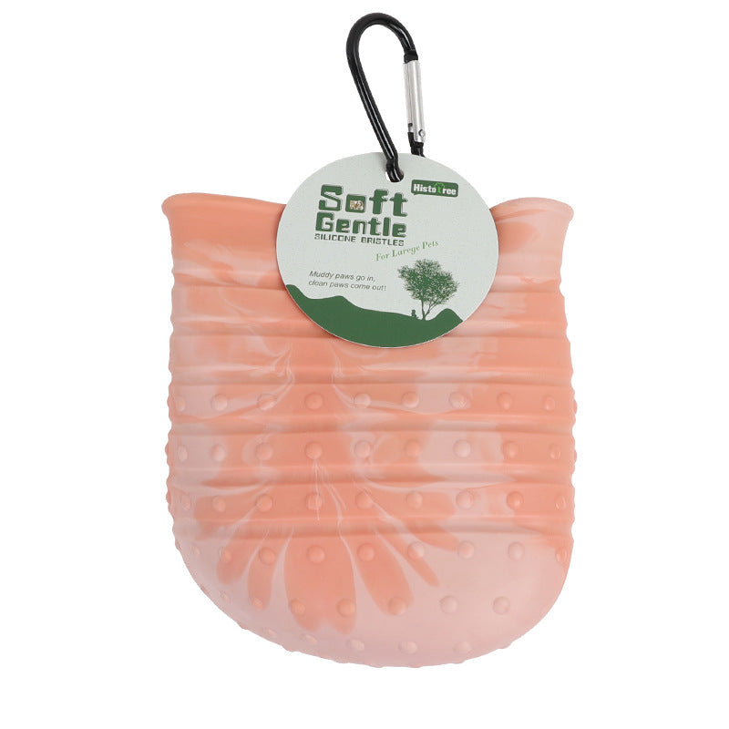 2 en 1 Limpiador de Patas de Perro Taza de Cepillo Suave para Lavar Patas de Perro Portátil Taza Lavapatas Cubo Limpiador de Patas Productos para Mascotas