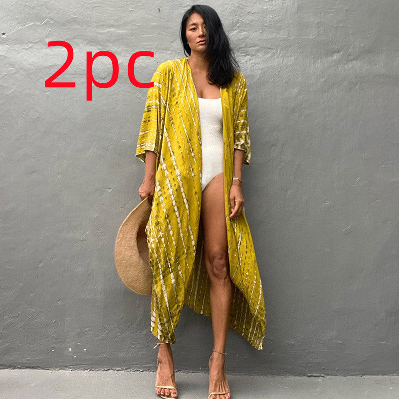 Robe de plage de villégiature en polyester anti-UV pour femmes