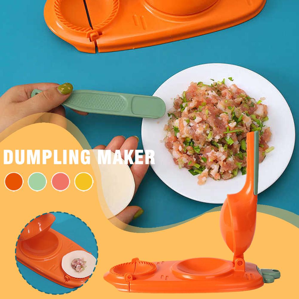 Nueva herramienta 2 en 1 para hacer dumplings de cocina, utensilio manual para hornear repostería