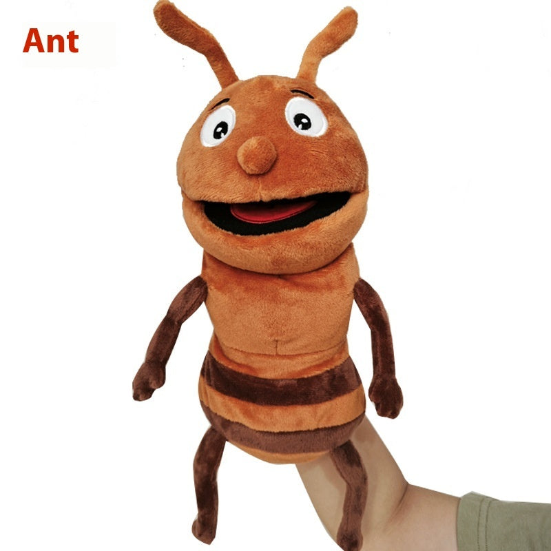 Insect Belly Puppet Open Mouth Plush Toy Kindergarten CartoonAnimal Hand Puppet Toy Mouth Movable