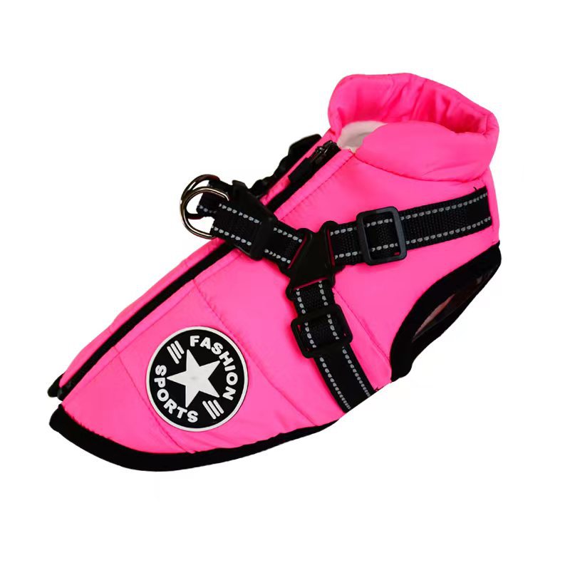 Ropa impermeable para perros, abrigo de invierno con arnés, ropa cálida para mascotas, chaqueta para perros grandes, abrigo para chihuahua y labrador, disfraz