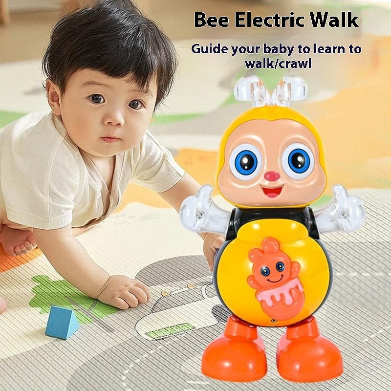 Swing Cartoon Bee Electric Lamplight Music Toy