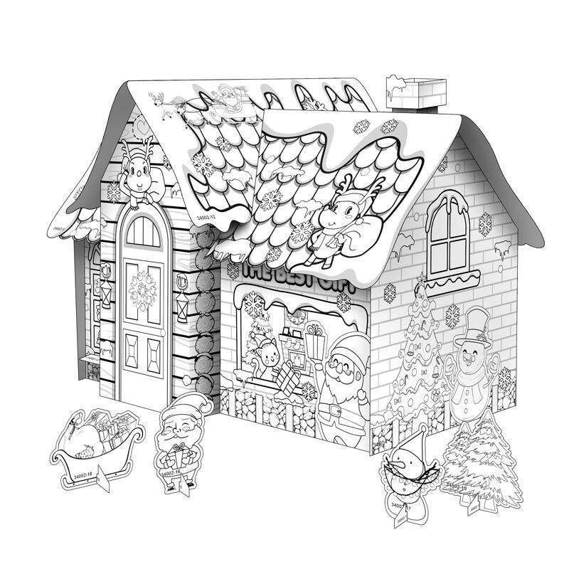 Maison Graffiti à Peindre en Puzzle 3D
