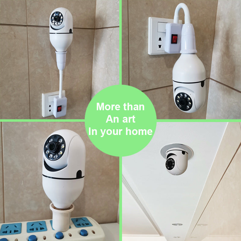 CÁMARA WIFI 1080P Bombilla Cámara 4X Zoom E27 Hogar 5GWiFi Alarma Monitor