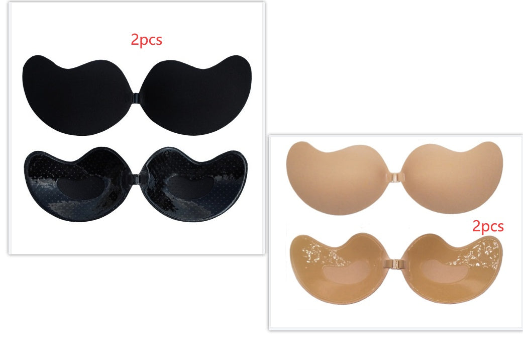 Sujetador Push Up Invisible Sujetador Sin Espalda Sin Tirantes Bralette Sin Costuras con Cierre Delantero Ropa Interior