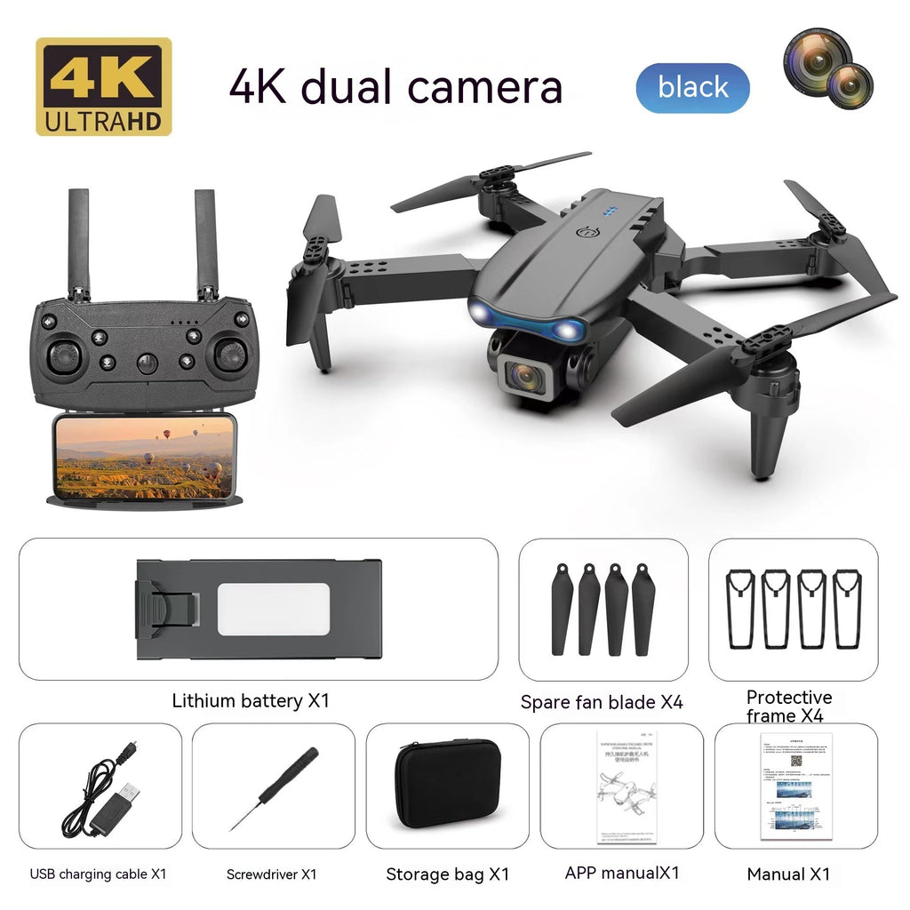 Dron aéreo E99pro con cámara dual 4K de alta definición y triple cámara