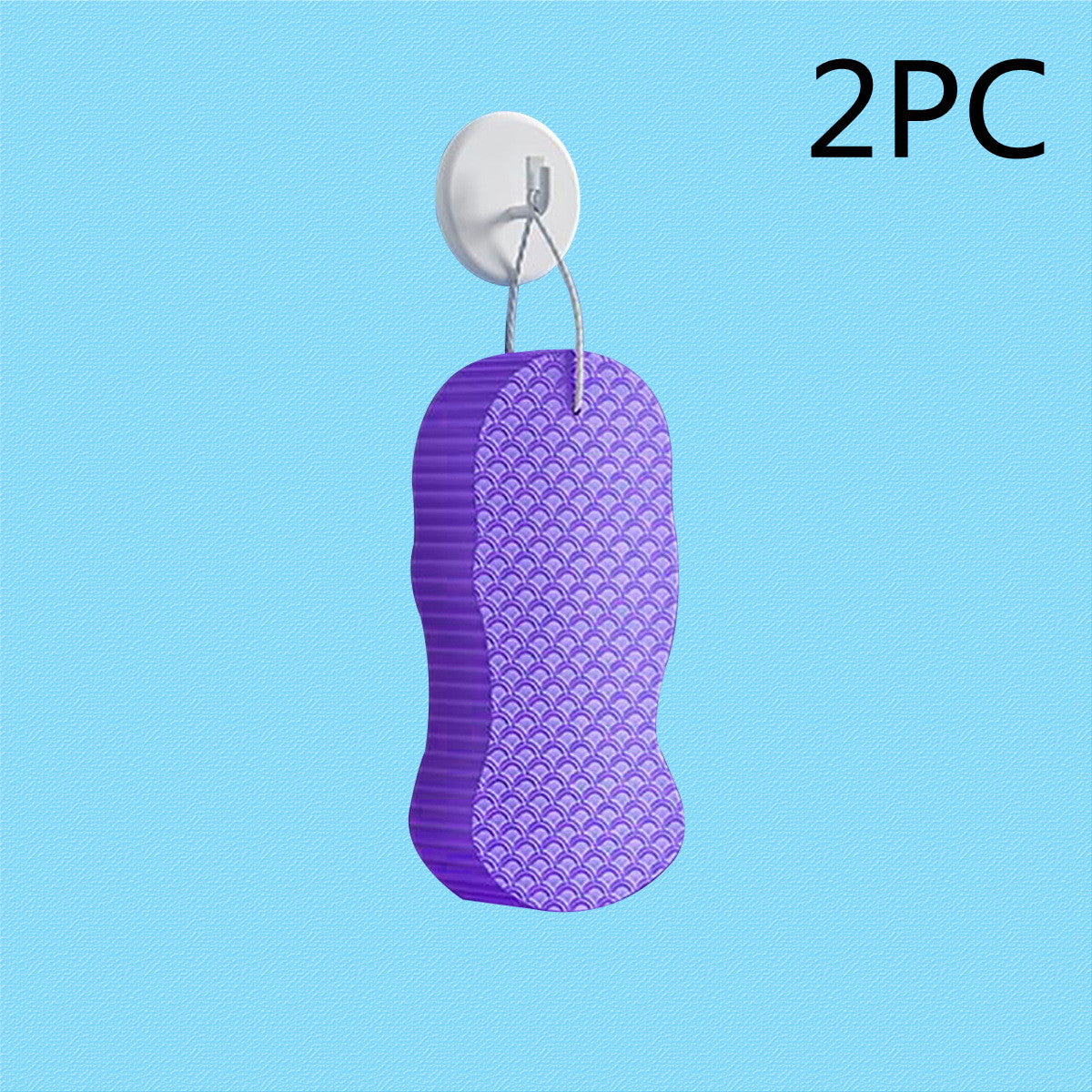 Esponja corporal 3D con patrón de escamas de pescado, bola de baño tridimensional