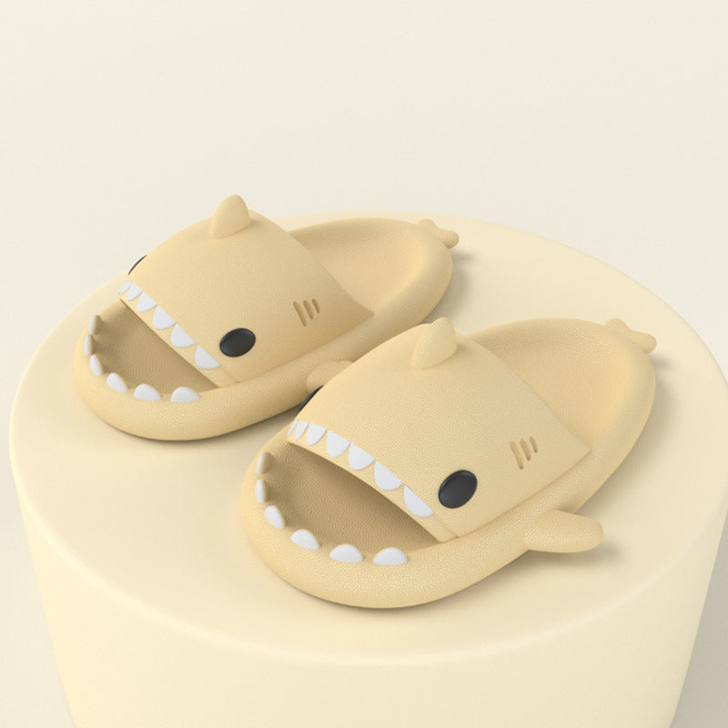 Pantuflas de tiburón de dibujos animados divertidas y bonitas, suaves, para interior y exterior