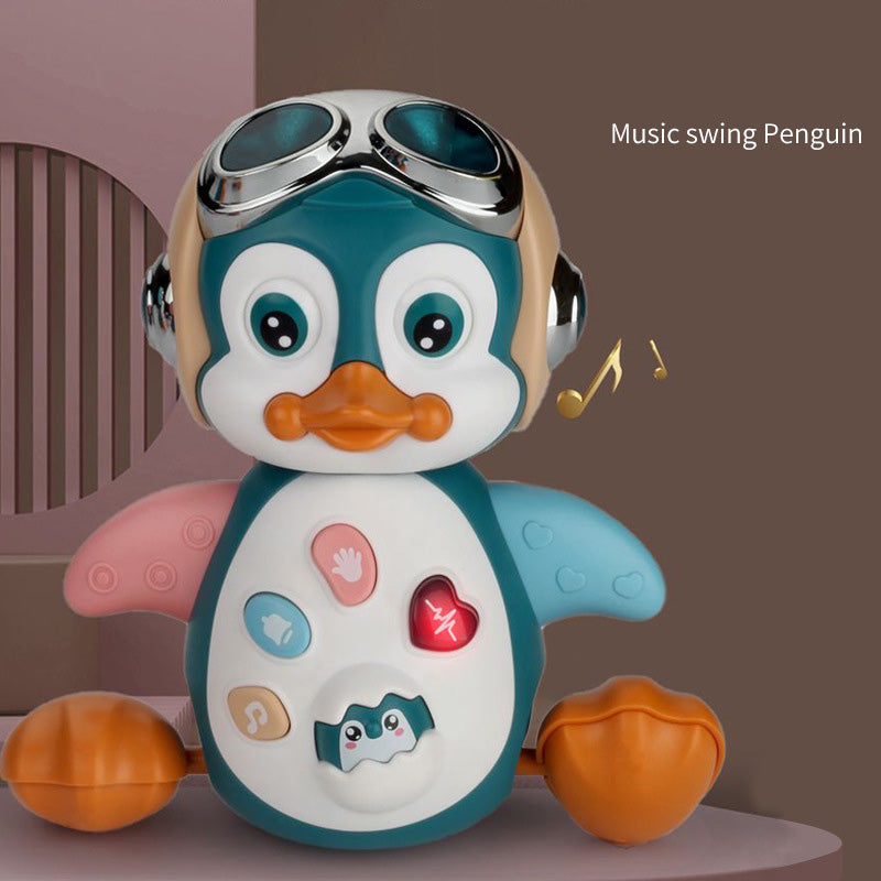Jouets modèles d'animaux de compagnie ambulants d'éveil à l'éducation précoce Pingouin dansant électrique