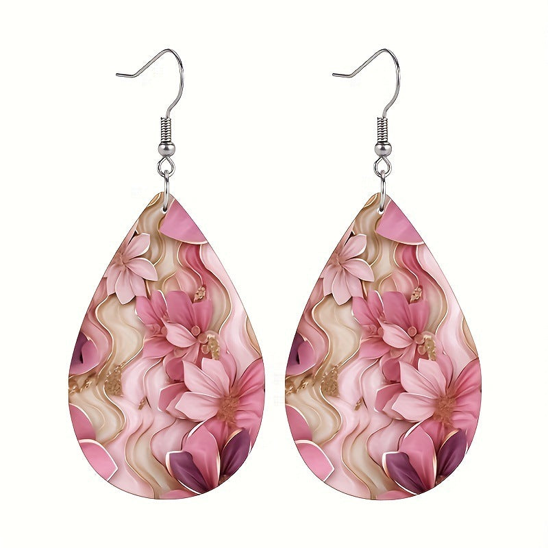 1 paire de boucles d'oreilles en acrylique, cadeau d'anniversaire