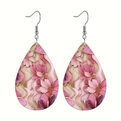 1 paire de boucles d'oreilles en acrylique, cadeau d'anniversaire
