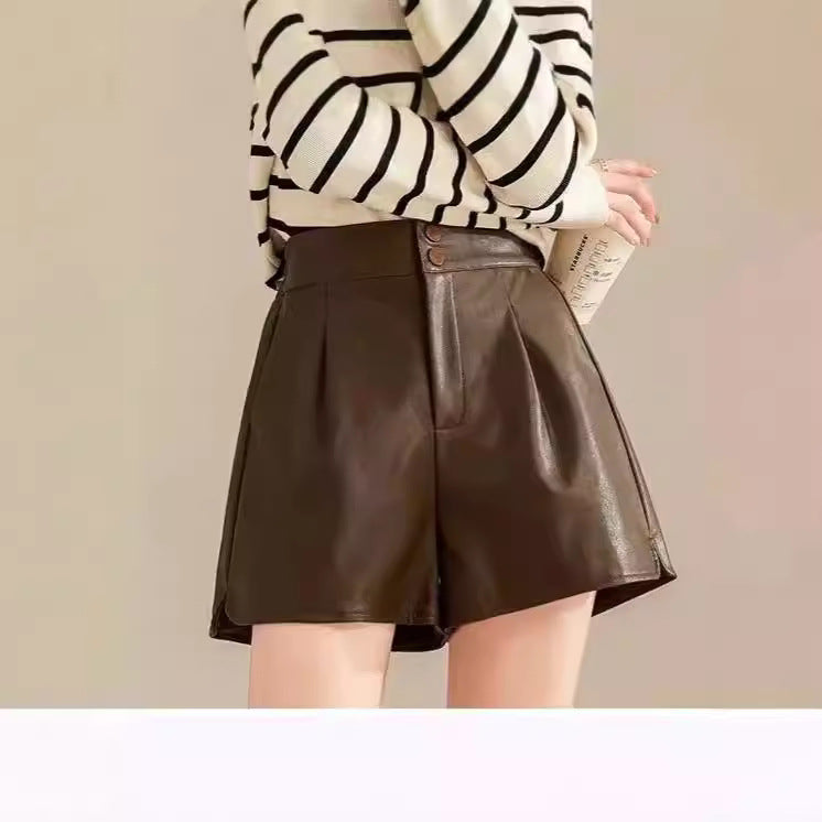 New High-waiste Figure-flattering A-line Wide-leg Pants For Outerwear