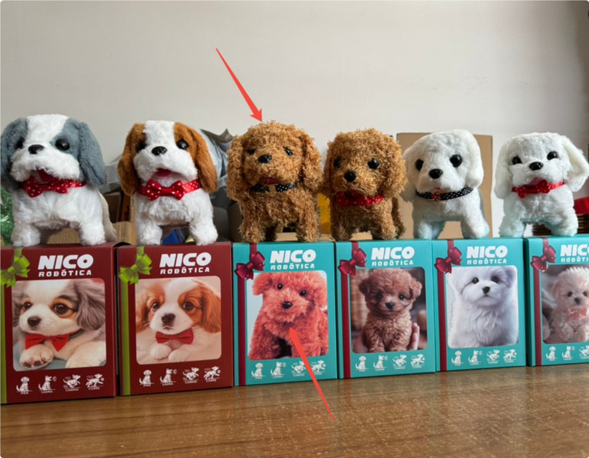 Peluche courte de chiot robot