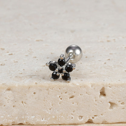 Boucles d'oreilles Micro-incrustées de zircons, cristaux colorés en forme de goutte