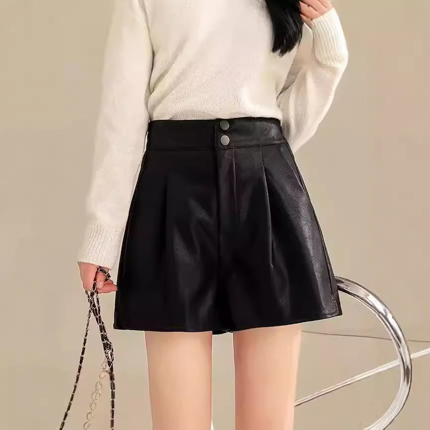 New High-waiste Figure-flattering A-line Wide-leg Pants For Outerwear